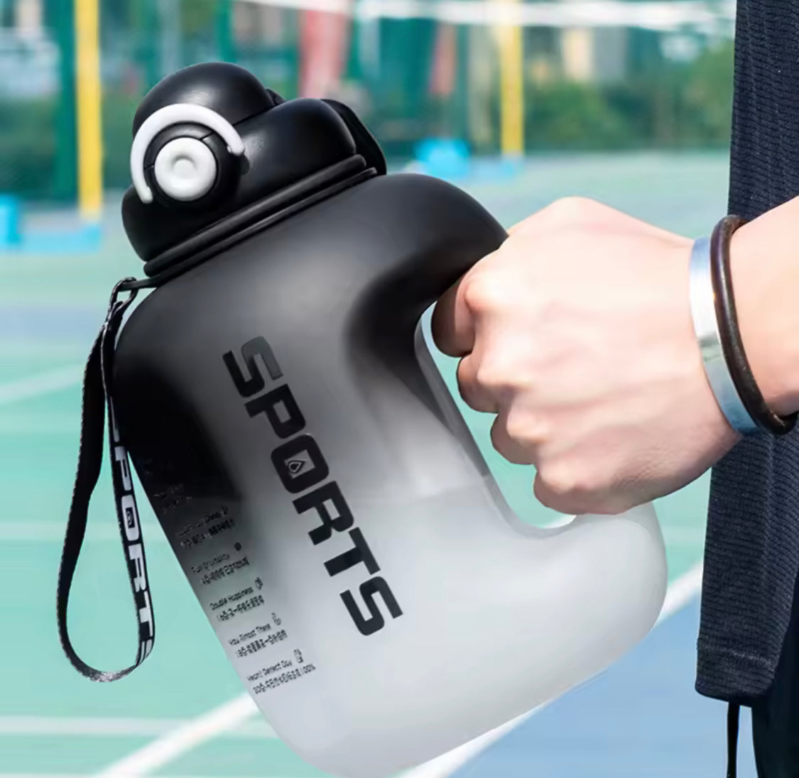 Portable Sport Water Bottle, Large Capacity Outdoor Travel Water Bottle, Gradient Gym Drink Bottle, Plastic Reusable Water Cup Portable Sport Water Bottle, Large Capacity Outdoor Travel Water Bottle, Gradient Gym Drink Bottle, Plastic Reusable Water Cup